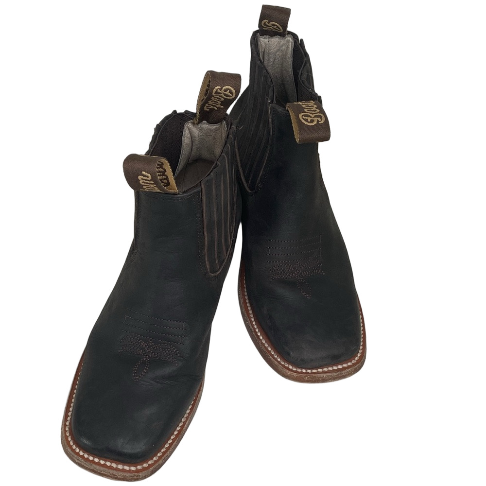 Wistom Western Brown Leather Kids Cowboy Boot 21 1/2 - Picture 1 of 8